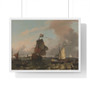 The Man-of-War Brielle on the River Maas off Rotterdam, Ludolf Bakhuysen  -  Premium Framed Horizontal Poster,The Man-of-War Brielle on the River Maas off Rotterdam, Ludolf Bakhuysen  -  Premium Framed Horizontal Poster,The Man,of,War Brielle on the River Maas off Rotterdam, Ludolf Bakhuysen  ,  Premium Framed Horizontal Poster