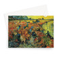 Red Vineyards At Arles-1888-van-gogh -  Greeting Card - (FREE SHIPPING)