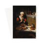 Old Woman Praying, Known as 'Prayer Without End', Nicolaes Maes, c. 1656 -  Greeting Card - (FREE SHIPPING)