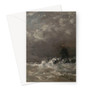 Lighthouse in the Surf, Hendrik Willem Mesdag, c. 1900 - c. 1907 -  Greeting Card - (FREE SHIPPING)