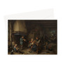 Peasant Company Indoors, Adriaen van Ostade, 1661 -  Greeting Card - (FREE SHIPPING)