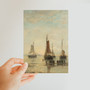 Scheveningen bombs at anchor, Hendrik Willem Mesdag, 1860 - 1889 -  Classic Postcard - (FREE SHIPPING)