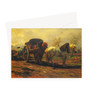 Rosa Bonheur's Twee paarden voor een kar, 1852 (Amsterdam Museum) -  Greeting Card - (FREE SHIPPING)