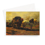 Rosa Bonheur's Twee paarden voor een kar, 1852 (Amsterdam Museum) -  Greeting Card - (FREE SHIPPING)