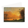 Albert_Bierstadt_-_Sundown_at_Yosemite -  Greeting Card - (FREE SHIPPING)