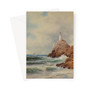 Lighthouse by Alfred Thompson Bricher (Watercolor) - Greeting Card - (FREE SHIPPING)