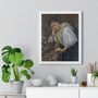 Paul Cézanne,  Young Italian Woman at a Table  -  Premium Framed Vertical Poster,Paul Cézanne,  Young Italian Woman at a Table  ,  Premium Framed Vertical Poster,Paul Cézanne,  Young Italian Woman at a Table  -  Premium Framed Vertical Poster