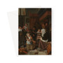 The Feast of St Nicholas, Jan Havicksz. Steen, 1665 - 1668 -  Greeting Card - (FREE SHIPPING)
