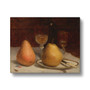 Sanford Robinson Gifford's Two Pears on a Tabletop - Stretched Canvas