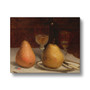 Sanford Robinson Gifford's Two Pears on a Tabletop - Stretched Canvas