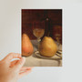 Sanford Robinson Gifford's Two Pears on a Tabletop -  Classic Postcard - (FREE SHIPPING)