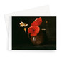 Poppies and Daisies (1867) by Odilon Redon Greeting Card - (FREE SHIPPING)