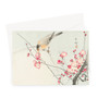 Songbird on blossom branch (1900 - 1936) by Ohara Koson (1877-1945) Greeting Card - (FREE SHIPPING)