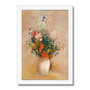 Vase of Flowers (Pink Background) ca. 1906 Odilon Redon French Framed Print