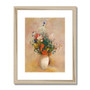 Vase of Flowers (Pink Background) ca. 1906 Odilon Redon French - French - Framed & Mounted Print - Free Shipping