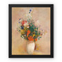 Vase of Flowers (Pink Background) ca. 1906 Odilon Redon French - Framed Canvas - Free Shipping