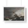 Warships in a Heavy Storm, Ludolf Bakhuysen  -  Premium Framed Horizontal Poster,Warships in a Heavy Storm, Ludolf Bakhuysen  -  Premium Framed Horizontal Poster,Warships in a Heavy Storm, Ludolf Bakhuysen  ,  Premium Framed Horizontal Poster