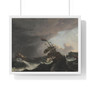 Warships in a Heavy Storm, Ludolf Bakhuysen  ,  Premium Framed Horizontal Poster,Warships in a Heavy Storm, Ludolf Bakhuysen  -  Premium Framed Horizontal Poster,Warships in a Heavy Storm, Ludolf Bakhuysen  -  Premium Framed Horizontal Poster