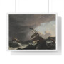 Warships in a Heavy Storm, Ludolf Bakhuysen  -  Premium Framed Horizontal Poster,Warships in a Heavy Storm, Ludolf Bakhuysen  -  Premium Framed Horizontal Poster,Warships in a Heavy Storm, Ludolf Bakhuysen  ,  Premium Framed Horizontal Poster