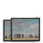 Eugène Boudin, The Beach at Trouville Framed Canvas