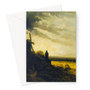 Georges Michel's The Mill of Montmartre, ca 1820 Greeting Card - (FREE SHIPPING)