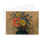 Wildflowers (1905) by Odilon Redon Greeting Card - (FREE SHIPPING)