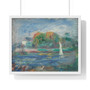  Premium Framed Horizontal Poster,Auguste Renoir-The Blue River- Premium Framed Horizontal Poster,Auguste Renoir,The Blue River