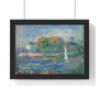 Auguste Renoir-The Blue River- Premium Framed Horizontal Poster,Auguste Renoir,The Blue River, Premium Framed Horizontal Poster