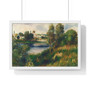 Auguste Renoir - Landscape at Vétheuil- Premium Framed Horizontal Poster,Auguste Renoir , Landscape at Vétheuil, Premium Framed Horizontal Poster