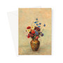 Large Vase with Flowers (1912) by Odilon Redon - Greeting Card - (Free shipping)