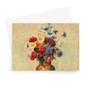 Large Vase with Flowers (1912) by Odilon Redon - Greeting Card - (Free shipping)