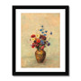 Large Vase with Flowers (1912) by Odilon Redon Framed Print