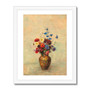 Large Vase with Flowers (1912) by Odilon Redon Framed Print