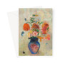 Flowers in a Vase (1910) by Odilon Redon Greeting Card - (Free shipping)