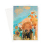 Evocation of Roussel (1912) by Odilon Redon Greeting Card - (Free shipping)