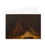Camp Fire 1880 Winslow Homer American Greeting Card - (Free shipping)