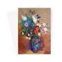 Bouquet of Flowers (1900—1905) by Odilon Redon Greeting Card - (Free shipping)