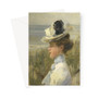 Young Woman, Gazing at the Sea, Isaac Israels, c. 1895 - c. 1900 -  Greeting Card
