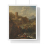 Italian Landscape, Nicolaes Pietersz Berchem  -  Premium Framed Vertical Poster,Italian Landscape, Nicolaes Pietersz Berchem  ,  Premium Framed Vertical Poster,Italian Landscape, Nicolaes Pietersz Berchem  -  Premium Framed Vertical Poster