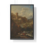 Italian Landscape, Nicolaes Pietersz Berchem  -  Premium Framed Vertical Poster,Italian Landscape, Nicolaes Pietersz Berchem  -  Premium Framed Vertical Poster,Italian Landscape, Nicolaes Pietersz Berchem  ,  Premium Framed Vertical Poster