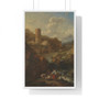 Italian Landscape, Nicolaes Pietersz Berchem  -  Premium Framed Vertical Poster,Italian Landscape, Nicolaes Pietersz Berchem  -  Premium Framed Vertical Poster,Italian Landscape, Nicolaes Pietersz Berchem  ,  Premium Framed Vertical Poster