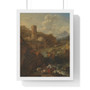 Italian Landscape, Nicolaes Pietersz Berchem  ,  Premium Framed Vertical Poster,Italian Landscape, Nicolaes Pietersz Berchem  -  Premium Framed Vertical Poster,Italian Landscape, Nicolaes Pietersz Berchem  -  Premium Framed Vertical Poster