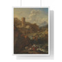 Italian Landscape, Nicolaes Pietersz Berchem  ,  Premium Framed Vertical Poster,Italian Landscape, Nicolaes Pietersz Berchem  -  Premium Framed Vertical Poster,Italian Landscape, Nicolaes Pietersz Berchem  -  Premium Framed Vertical Poster