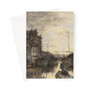 Stadsgezicht_bij_avond_Rijksmuseum_j maris Greeting Card