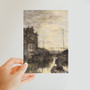 Stadsgezicht_bij_avond_Rijksmuseum_j maris Classic Postcard