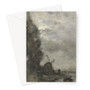 Landschap met molen bij maanlicht Rijksmuseum jacob maris Greeting Card