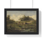 Cows at a Pond, Gerard Bilders  ,  Premium Framed Horizontal Poster,Cows at a Pond, Gerard Bilders  -  Premium Framed Horizontal Poster,Cows at a Pond, Gerard Bilders  -  Premium Framed Horizontal Poster