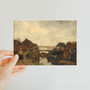 Houten_brug_over_een_vaart_bij_Rijswijk_Rijksmuseum_by jacob maris Classic Postcard