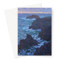 Sunset at Belle-île by Claude Monet Greeting Card