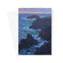 Sunset at Belle-île by Claude Monet Greeting Card